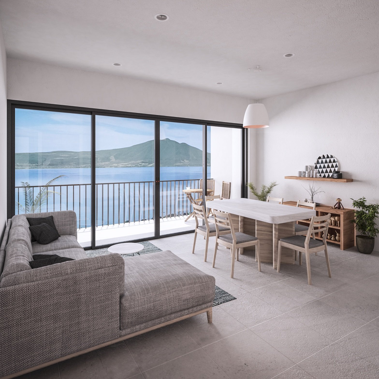 Sala vista lago